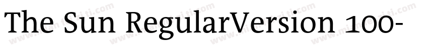 The Sun RegularVersion 100字体转换